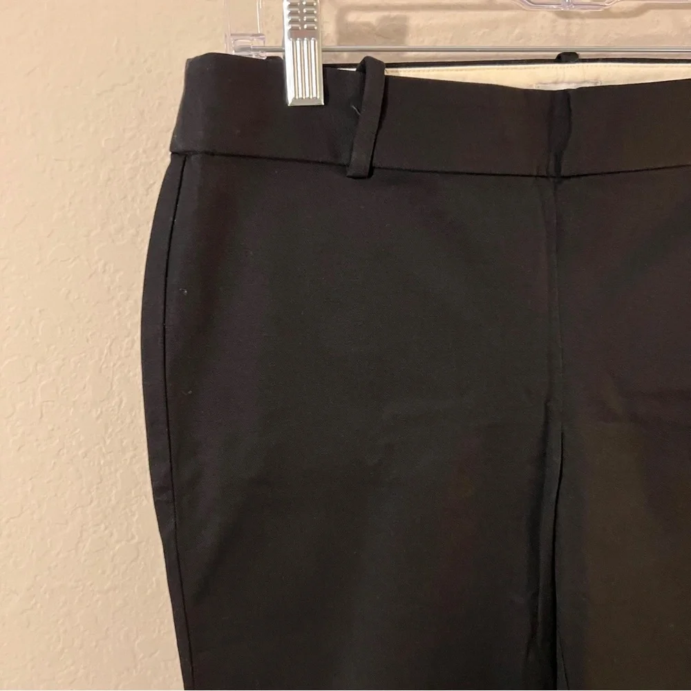 NEW J by J.Crew Black Ankle Side Zip Cotton Stretch Cropped Dress Pants 6